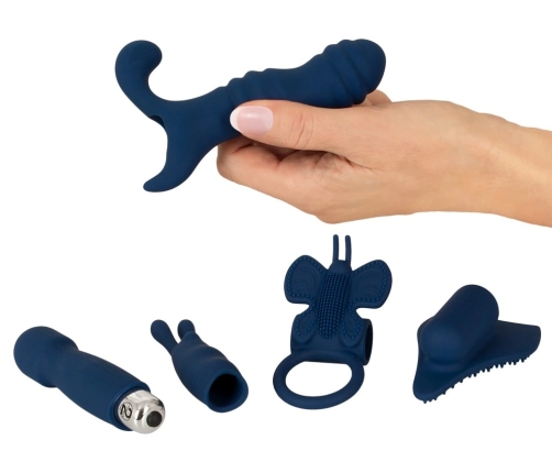 Magic Shiver Multi-Function Set with 5 Silicone Attachments, Black