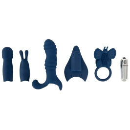 Magic Shiver Multi-Function Set with 5 Silicone Attachments, Black