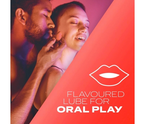 Durex Strawberry Lubricant 50 ml - Gentle Water-Based Formula, Flavoured