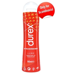 Durex Strawberry Lubricant 50 ml - Gentle Water-Based Formula, Flavoured