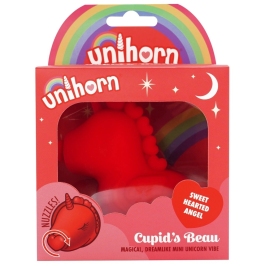 Unihorn Cupids Beau Heart-Tongued Lay-On Vibrator, Pink, 9cm