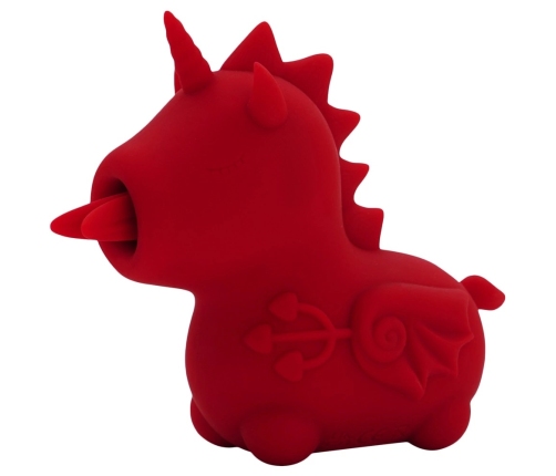 Unihorn Blaze Diablo Tongue-Motion Silicone Intimate Device 9cm Red