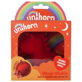 Unihorn Blaze Diablo Tongue-Motion Silicone Intimate Device 9cm Red