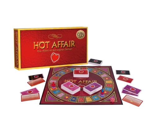 HOT AFFAIR Couples Game - Board Set with 4 Activity Card Decks, German