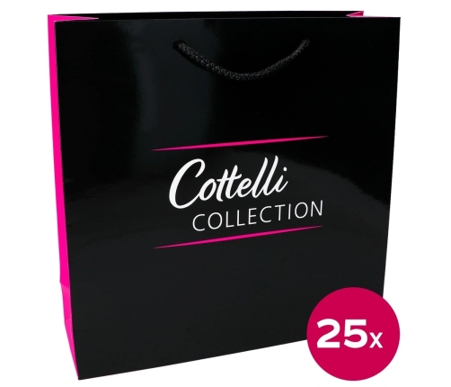 Cottelli Collection Glossy Paper Carrier Bags 30x10x30 cm Pack of 25