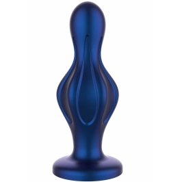 TOYJOY The Batter Metal Blue Silicone Anal Plug, Tapered, Wide Base