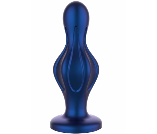 TOYJOY The Batter Metal Blue Silicone Anal Plug, Tapered, Wide Base