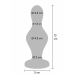 TOYJOY The Batter Metal Blue Silicone Anal Plug, Tapered, Wide Base