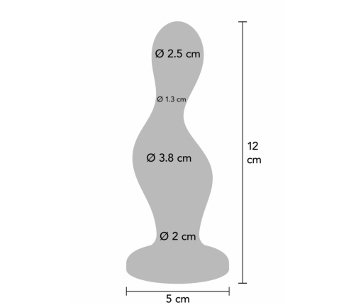 TOYJOY The Hitter Metal Blue Silicone Anal Plug - Tapered Base Design