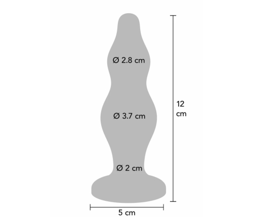 TOYJOY The Striker Metal Blue Silicone Anal Plug - Tapered, Safe Base
