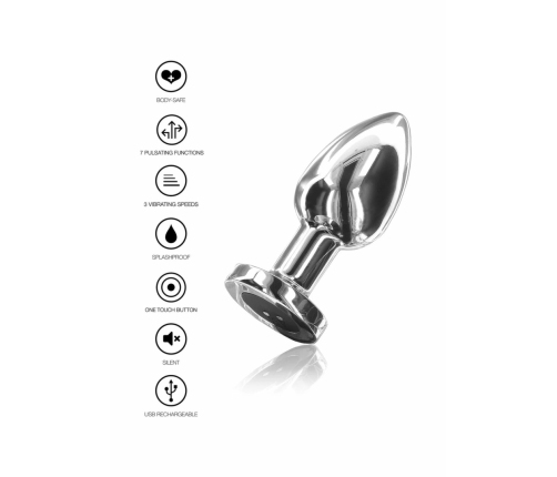 TOYJOY The Glider Vibrating Plug Small Stainless Steel 7 Modes USB