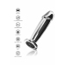 TOYJOY Buttocks The Intruder Vibrating Plug Metal Large USB Black