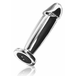 TOYJOY Buttocks The Intruder Vibrating Plug Metal Large USB Black