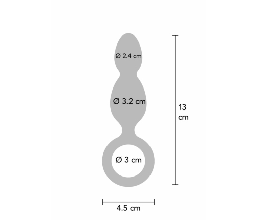 TOYJOY The Plugger 2 Balls Plug Silicone Metallic Finish 12 cm