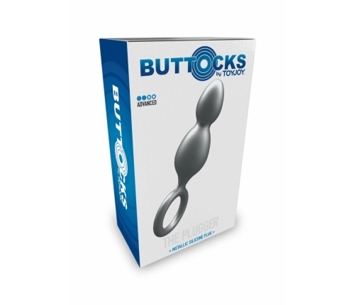 TOYJOY The Plugger 2 Balls Plug Silicone Metallic Finish 12 cm