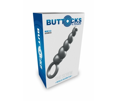 TOYJOY The Screw Plug Silicone Metallic Finish Medium Plug 8713221833075