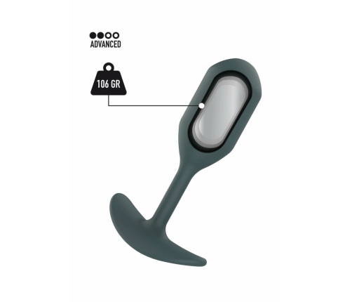 ToyJoy The Player Silicone Weighted Plug 106g Black 11cm