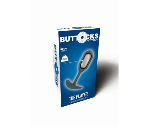 ToyJoy The Player Silicone Weighted Plug 106g Black 11cm