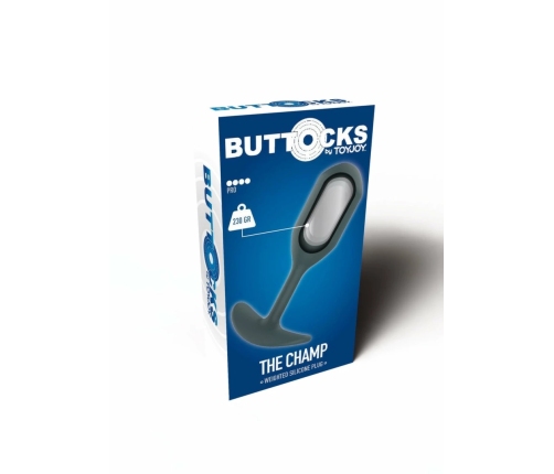 ToyJoy The Champ Silicone Weighted Plug 230g, 13cm, Black