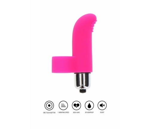 Tickle Pleaser Mini Silicone Finger Massager, 1-Speed, Purple