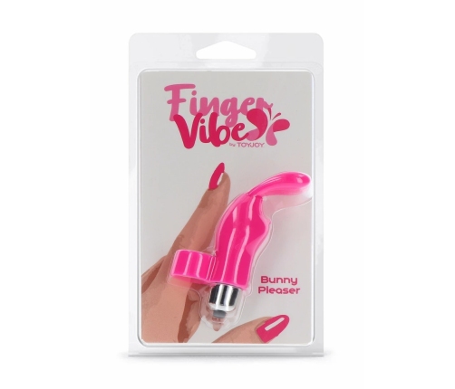 Bunny Pleaser Mini Silicone Finger Massager, 1 Speed, Pink