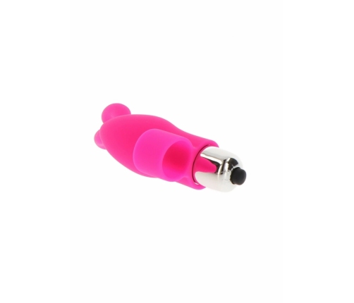 Bunny Pleaser Mini Silicone Finger Massager, 1 Speed, Pink
