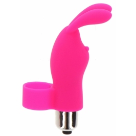 Bunny Pleaser Mini Silicone Finger Massager, 1 Speed, Pink