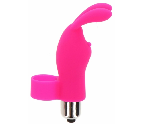 Bunny Pleaser Mini Silicone Finger Massager, 1 Speed, Pink