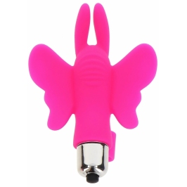 Butterfly Pleaser Mini Silicone Finger Massager, 1 Speed, Pink