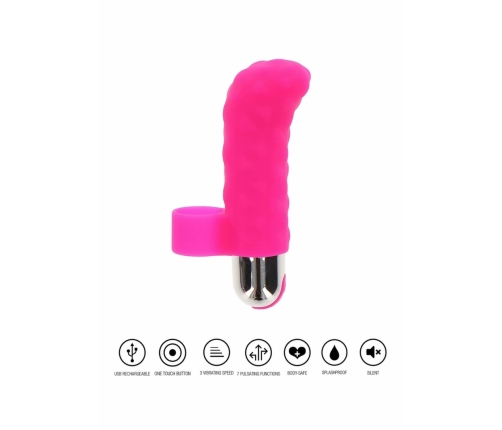 Tickle Pleaser Rechargeable Mini Silicone Finger Massager 7 Modes