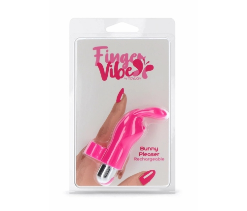 Bunny Pleaser Rechargeable Mini Silicone Finger Massager USB 7 Modes