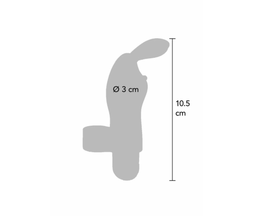 Bunny Pleaser Rechargeable Mini Silicone Finger Massager USB 7 Modes