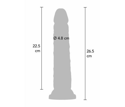 TOYJOY Get Real Deluxe Dual Density Dong TPE 26.5 cm, Supreme Vital Skin