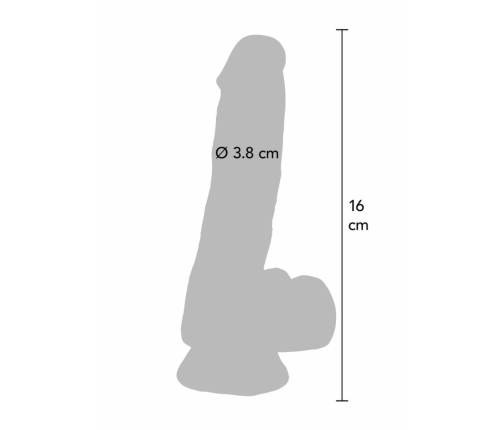 TOYJOY Get Real Clear Dildo TPE 16 cm - Transparent, Flexible Model