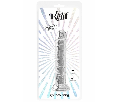 TOYJOY Get Real Clear Dong TPE 19 cm Transparent Model