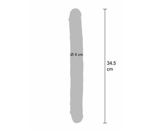 TOYJOY Get Real Clear Double Dong TPE 34.5 cm Transparent Model