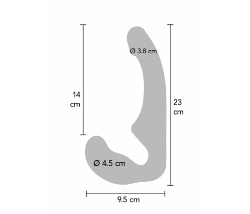 TOYJOY Bend Over Boyfriend Silicone Strapless System 23 cm Black