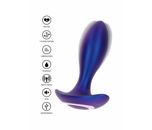 TOYJOY The Brave Vibrating Anal Plug Remote Control Silicone Black