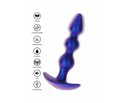 TOYJOY The Bold Beaded Vibrating Plug with Remote Control, Black
