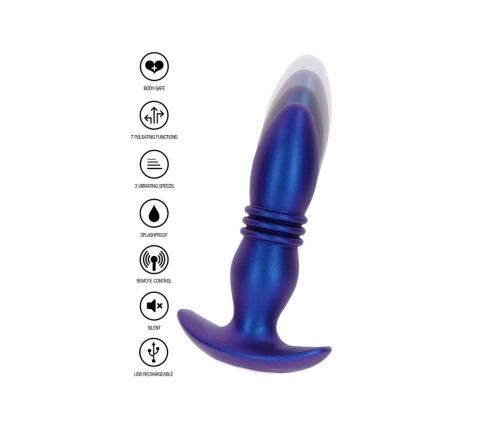 TOYJOY The Tough Thrusting Plug with Vibration, Remote Control, Black