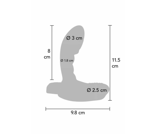 TOYJOY The Heroic P-Spot Vibrating Anal Plug with Remote, Black