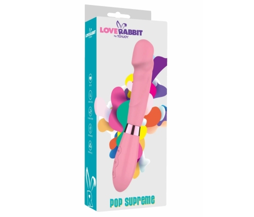 TOYJOY Pop Supreme Vibrator Silicone USB Rechargeable Pink