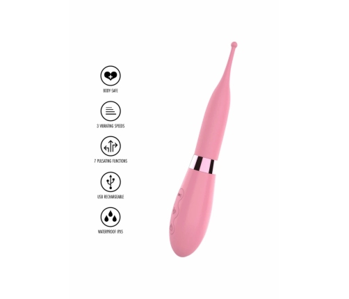 TOYJOY Pin Point Fest Vibrator Silicone USB 7 Modes Pink