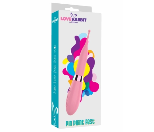 TOYJOY Pin Point Fest Vibrator Silicone USB 7 Modes Pink