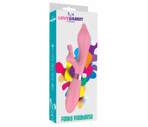 TOYJOY Funky Playhouse Vibrator Silicone 7 Modes USB Purple