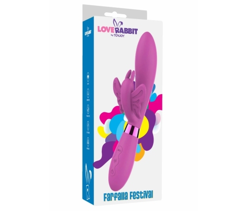 TOYJOY Farfalla Festival Vibrator Silicone USB 7 Modes Purple