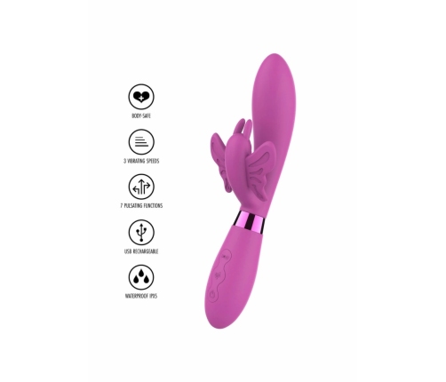 TOYJOY Farfalla Festival Vibrator Silicone USB 7 Modes Purple