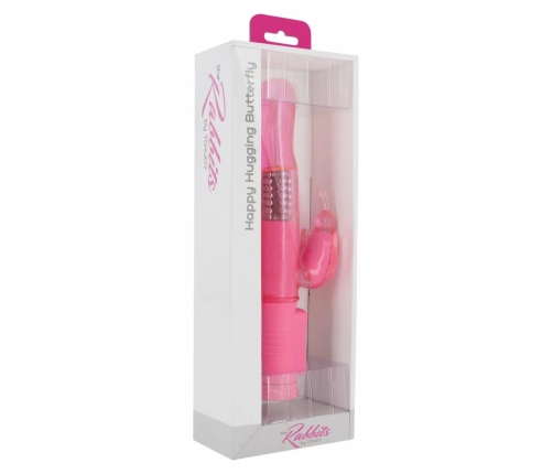 TOYJOY Happy Hugging Butterfly Dual Motor Vibrator, 8 Modes, Pink