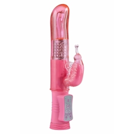 TOYJOY Happy Hugging Butterfly Dual Motor Vibrator, 8 Modes, Pink