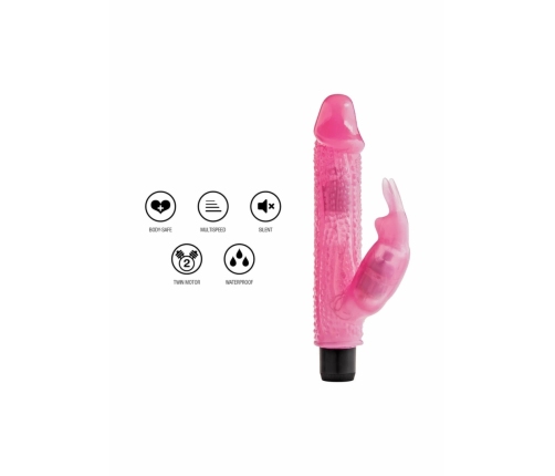 TOYJOY Crystal Dancer Rabbit Vibrator Transparent, Multi-Speed, 5 Functions